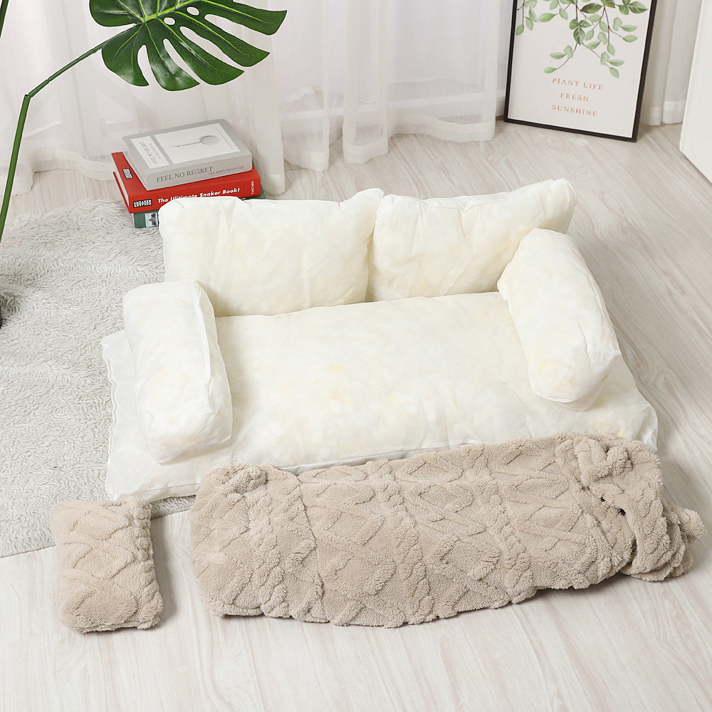 PawRelax™ Plush Bed 🐾 — Soft, Secure & Anxiety-Reducing - PAW Bolt