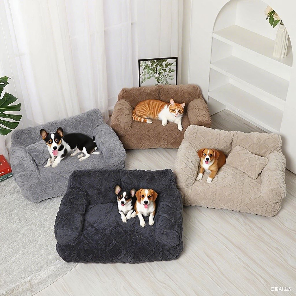 PawRelax™ Plush Bed 🐾 — Soft, Secure & Anxiety-Reducing - PAW Bolt