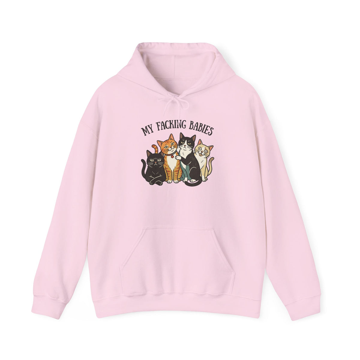 Cat Hoodie - "My Faching Babies" Cute Cat Family Pullover for Cat Lovers