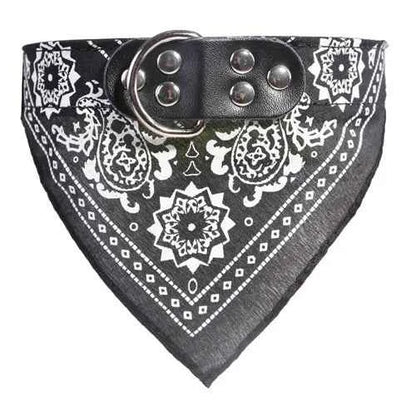 Adjustable Dog Bandana- Leather- Printed Soft Collar For Dog -Sizes S-XL-Scarf Collar For Chihuahua Puppy Pet Neckerchief-Collars/Leashes - PAW Bolt