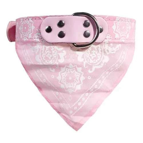 Adjustable Dog Bandana- Leather- Printed Soft Collar For Dog -Sizes S-XL-Scarf Collar For Chihuahua Puppy Pet Neckerchief-Collars/Leashes - PAW Bolt