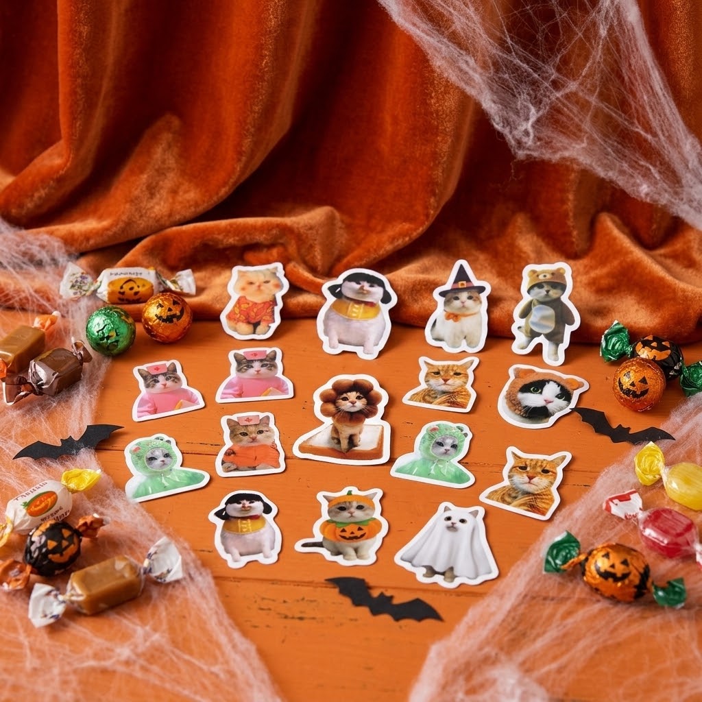 10/50/100pcs Funny Cat Stickers Cartoon Cute Decals Toy Stationery Guitar Phone Bicycle Laptop Luggage Car Graffiti Kids Sticker