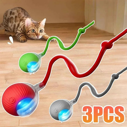 Interactive Automatic Cat Ball Toy – Rechargeable Rolling Mouse Toy for Cats & Dogs