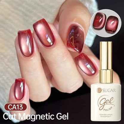 UR SUGAR 15ml Cat Magnetic Gel Nail Polish 30 Colors Semi Permanent Magnetic Gel UV/LED Soak Off Painting Vanrish Design - PAW Bolt