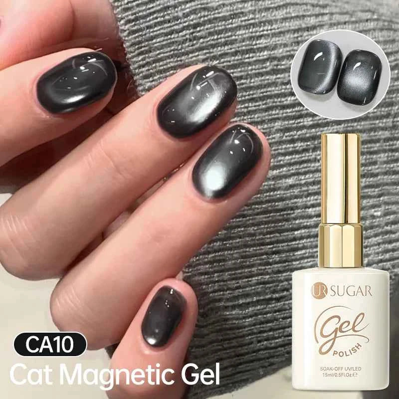 UR SUGAR 15ml Cat Magnetic Gel Nail Polish 30 Colors Semi Permanent Magnetic Gel UV/LED Soak Off Painting Vanrish Design - PAW Bolt