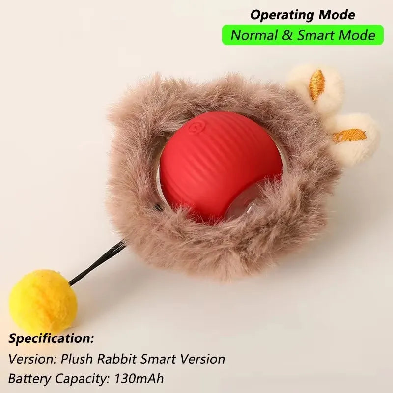 Cat Interactive Ball Toy Automatic Rolling Ball Faux Tail Rechargeable Smart Pet Electric Toy - PAW Bolt