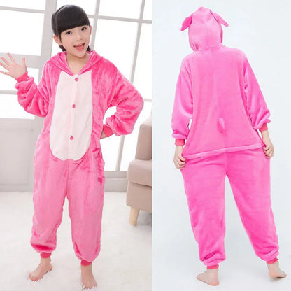 New Kigurumi Cat Onesie Kids Unicorn Pajamas for Children Animal Cartoon Blanket Sleepers Baby Costume Winter Boy Girl Jumspuit