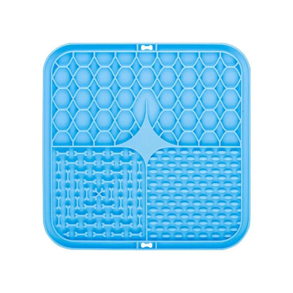 Pet Slow Feeder Lick Mat - Calming Silicone Bath & Snack Mat - PAW Bolt