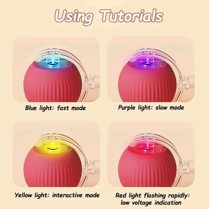 Interactive Automatic Cat Ball Toy – Rechargeable Rolling Mouse Toy for Cats & Dogs
