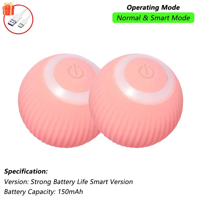 Cat Interactive Ball Toy Automatic Rolling Ball Faux Tail Rechargeable Smart Pet Electric Toy - PAW Bolt