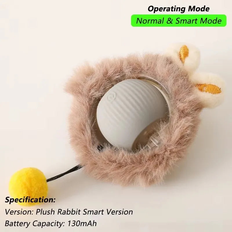 Cat Interactive Ball Toy Automatic Rolling Ball Faux Tail Rechargeable Smart Pet Electric Toy - PAW Bolt