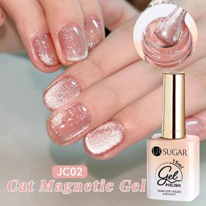 UR SUGAR 15ml Cat Magnetic Gel Nail Polish 30 Colors Semi Permanent Magnetic Gel UV/LED Soak Off Painting Vanrish Design - PAW Bolt