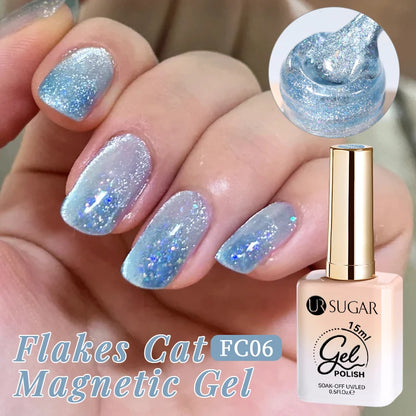 UR SUGAR 15ml Cat Magnetic Gel Nail Polish 30 Colors Semi Permanent Magnetic Gel UV/LED Soak Off Painting Vanrish Design - PAW Bolt