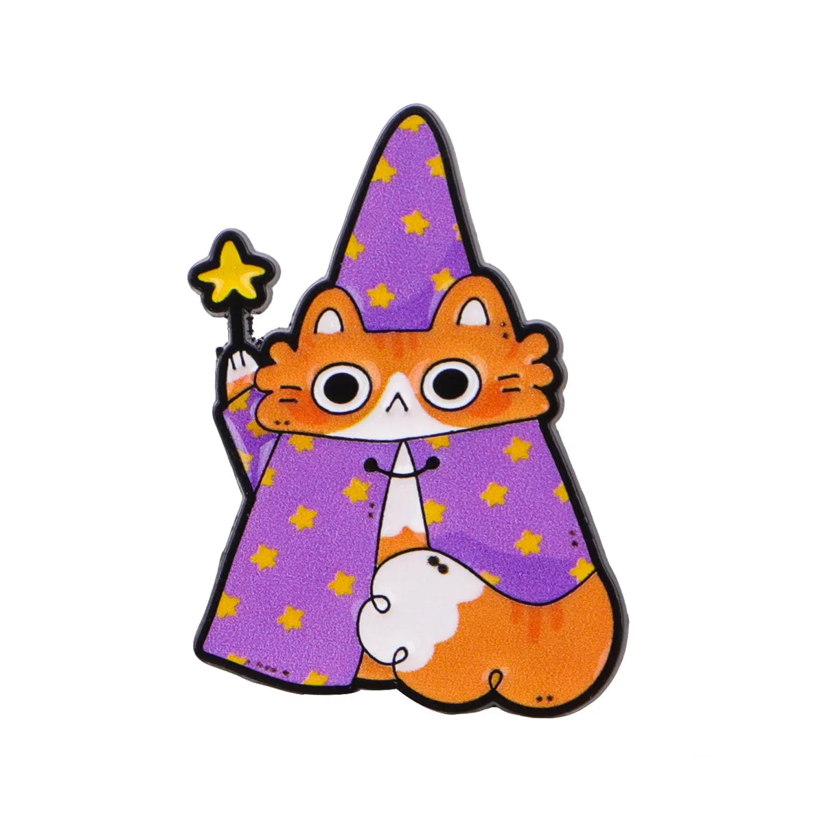 Van Gogh Starry Night Cat Enamel Brooches Cute Cat Lapel Pins Badge on Backpack Costume Accessories Fashion Jewelry Gifts