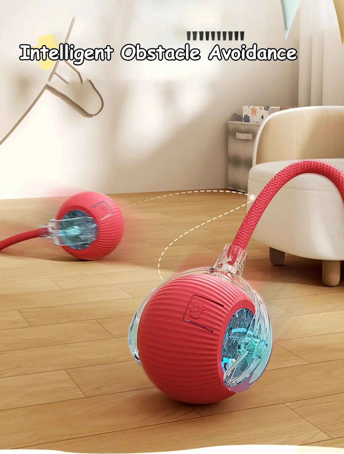 Interactive Automatic Cat Ball Toy – Rechargeable Rolling Mouse Toy for Cats & Dogs