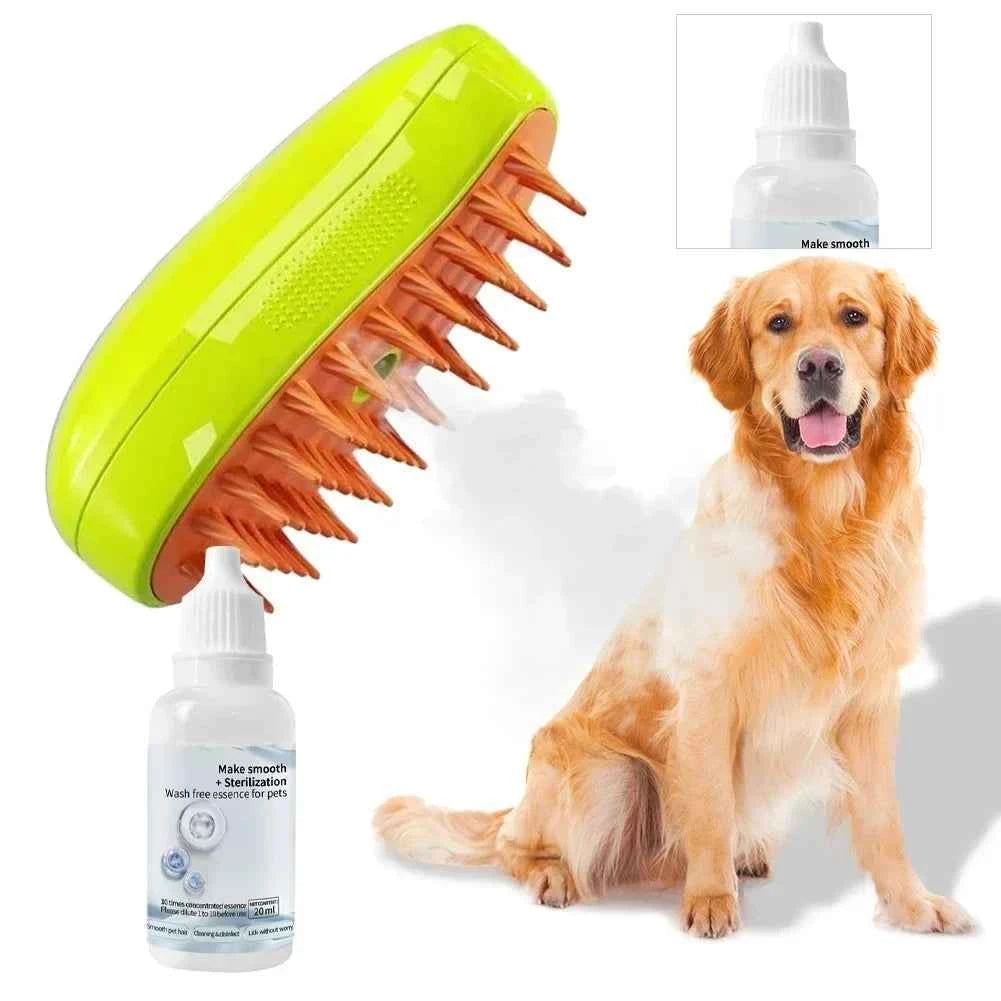3-5pcs Cat Steam Brush Wash Free Essence Hair Serum Animal Grooming Essence Cat Dog Depilation for Cat Steamy Brush Pet Cleaning - PAW Bolt