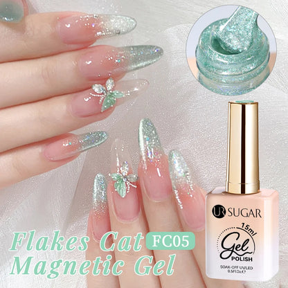 UR SUGAR 15ml Cat Magnetic Gel Nail Polish 30 Colors Semi Permanent Magnetic Gel UV/LED Soak Off Painting Vanrish Design - PAW Bolt