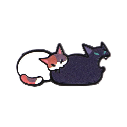 Van Gogh Starry Night Cat Enamel Brooches Cute Cat Lapel Pins Badge on Backpack Costume Accessories Fashion Jewelry Gifts