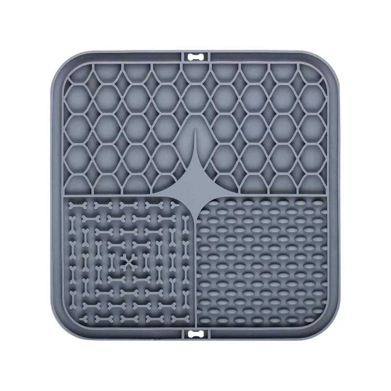 Pet Slow Feeder Lick Mat - Calming Silicone Bath & Snack Mat - PAW Bolt
