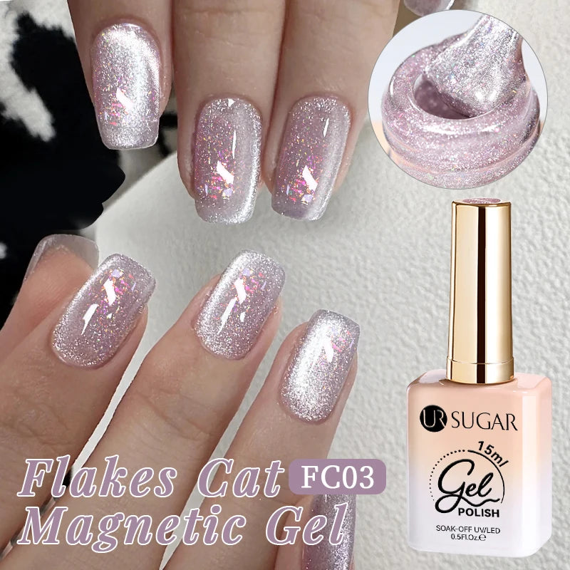 UR SUGAR 15ml Cat Magnetic Gel Nail Polish 30 Colors Semi Permanent Magnetic Gel UV/LED Soak Off Painting Vanrish Design - PAW Bolt