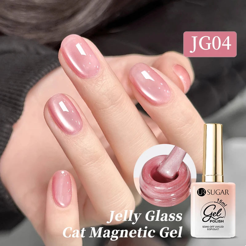 UR SUGAR 15ml Cat Magnetic Gel Nail Polish 30 Colors Semi Permanent Magnetic Gel UV/LED Soak Off Painting Vanrish Design - PAW Bolt