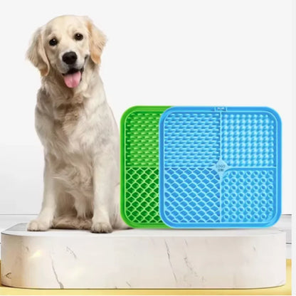 Pet Slow Feeder Lick Mat - Calming Silicone Bath & Snack Mat - PAW Bolt