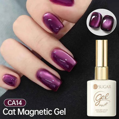 UR SUGAR 15ml Cat Magnetic Gel Nail Polish 30 Colors Semi Permanent Magnetic Gel UV/LED Soak Off Painting Vanrish Design - PAW Bolt