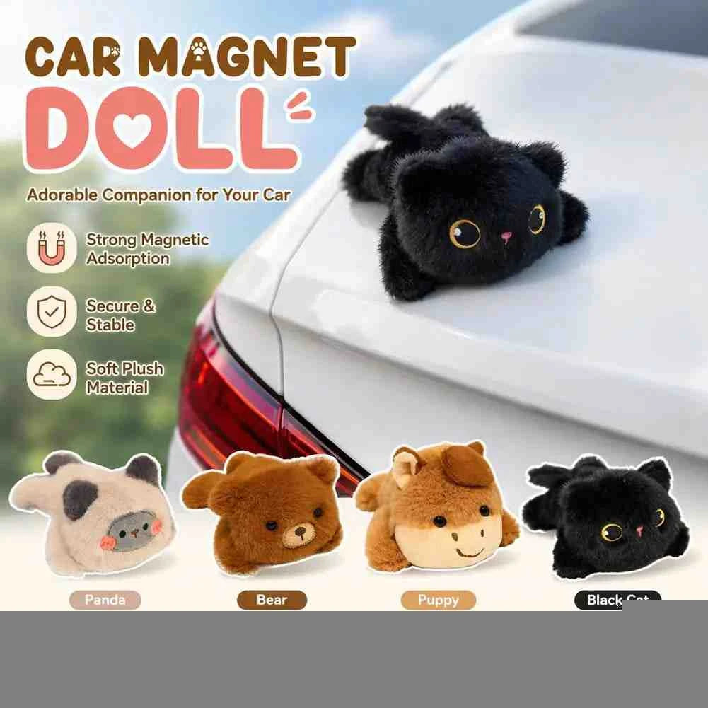 PurrRide™ Plush Cat 🐱🚗 — Cute Magnetic Car Companion