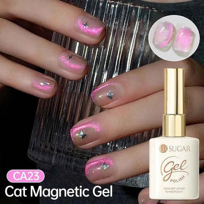 UR SUGAR 15ml Cat Magnetic Gel Nail Polish 30 Colors Semi Permanent Magnetic Gel UV/LED Soak Off Painting Vanrish Design - PAW Bolt