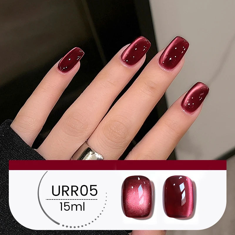 UR SUGAR 15ml Cat Magnetic Gel Nail Polish 30 Colors Semi Permanent Magnetic Gel UV/LED Soak Off Painting Vanrish Design - PAW Bolt
