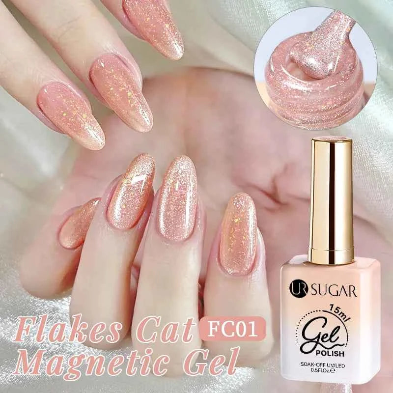 UR SUGAR 15ml Cat Magnetic Gel Nail Polish 30 Colors Semi Permanent Magnetic Gel UV/LED Soak Off Painting Vanrish Design - PAW Bolt