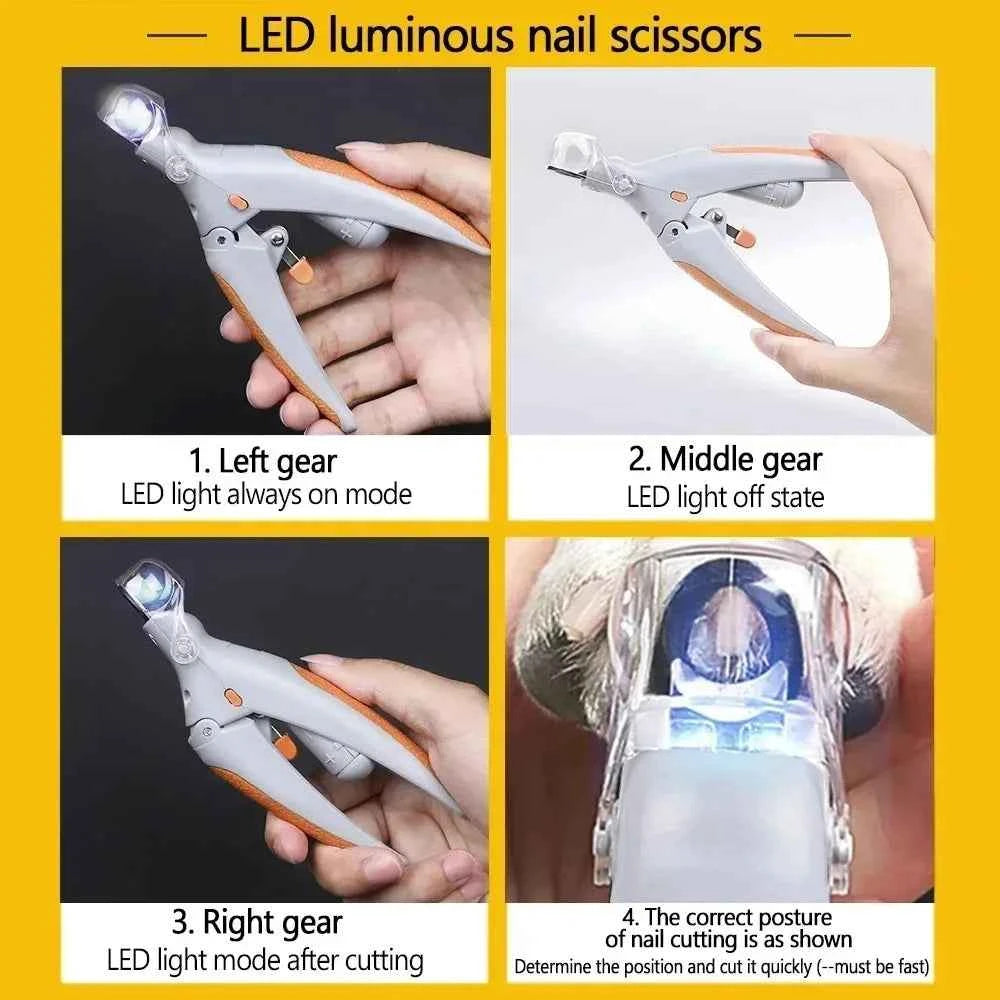 Clear Cut LED Magnifying Pet Nail Clipper - PAW Bolt