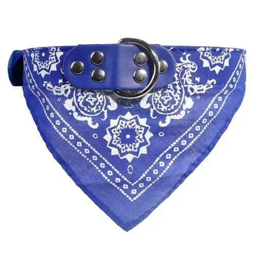 Adjustable Dog Bandana- Leather- Printed Soft Collar For Dog -Sizes S-XL-Scarf Collar For Chihuahua Puppy Pet Neckerchief-Collars/Leashes - PAW Bolt