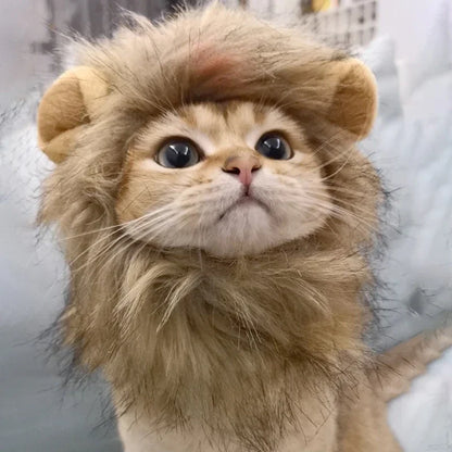 Lion Mane Wig for Dogs and Cats – Adjustable Halloween Costume Headpiece