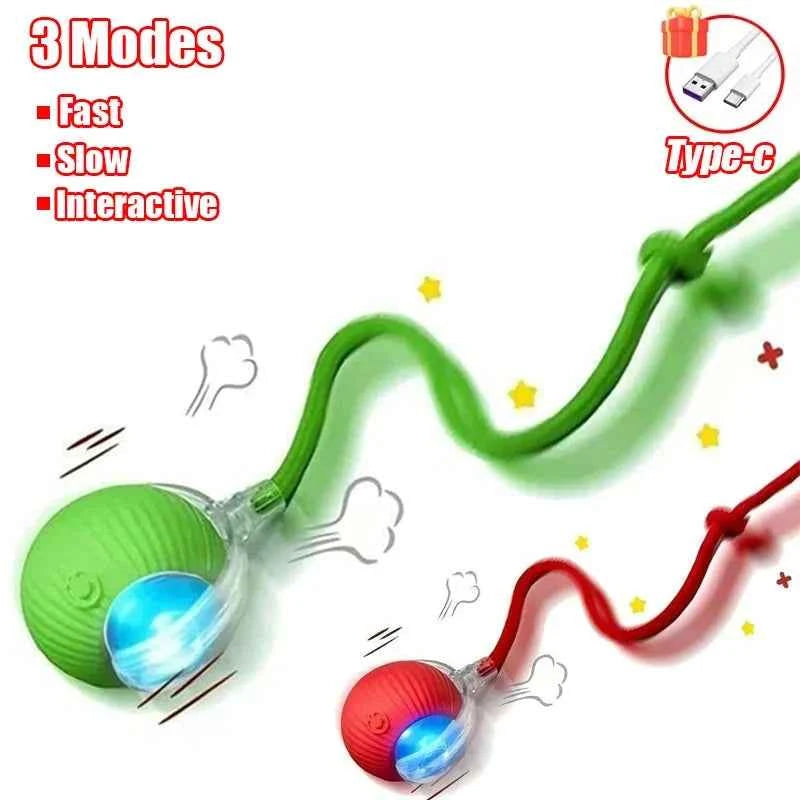 Interactive Automatic Cat Ball Toy – Rechargeable Rolling Mouse Toy for Cats & Dogs