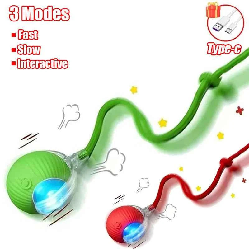 Interactive Automatic Cat Ball Toy – Rechargeable Rolling Mouse Toy for Cats & Dogs