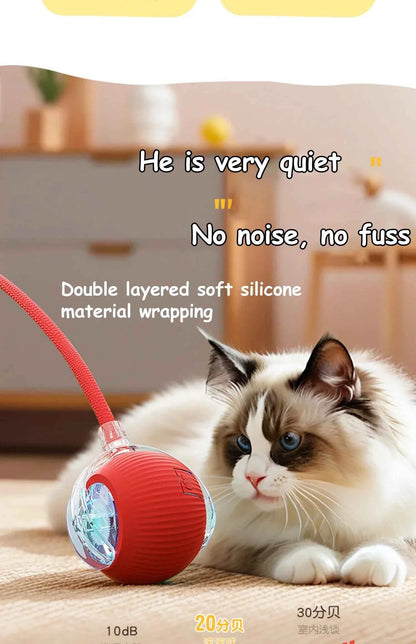 Interactive Automatic Cat Ball Toy – Rechargeable Rolling Mouse Toy for Cats & Dogs