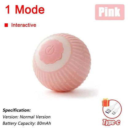 Interactive Automatic Cat Ball Toy – Rechargeable Rolling Mouse Toy for Cats & Dogs