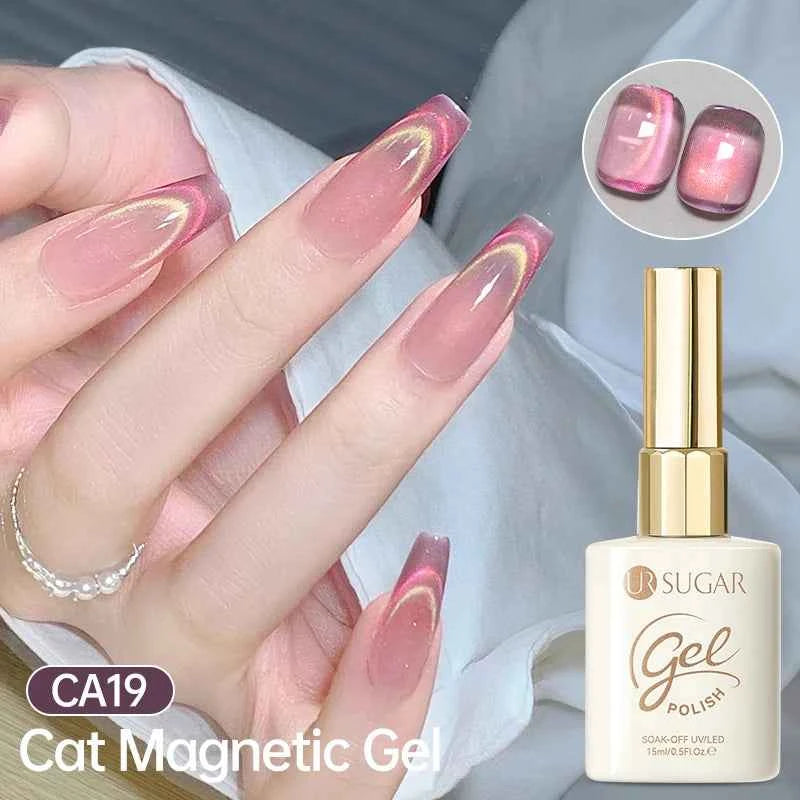UR SUGAR 15ml Cat Magnetic Gel Nail Polish 30 Colors Semi Permanent Magnetic Gel UV/LED Soak Off Painting Vanrish Design - PAW Bolt