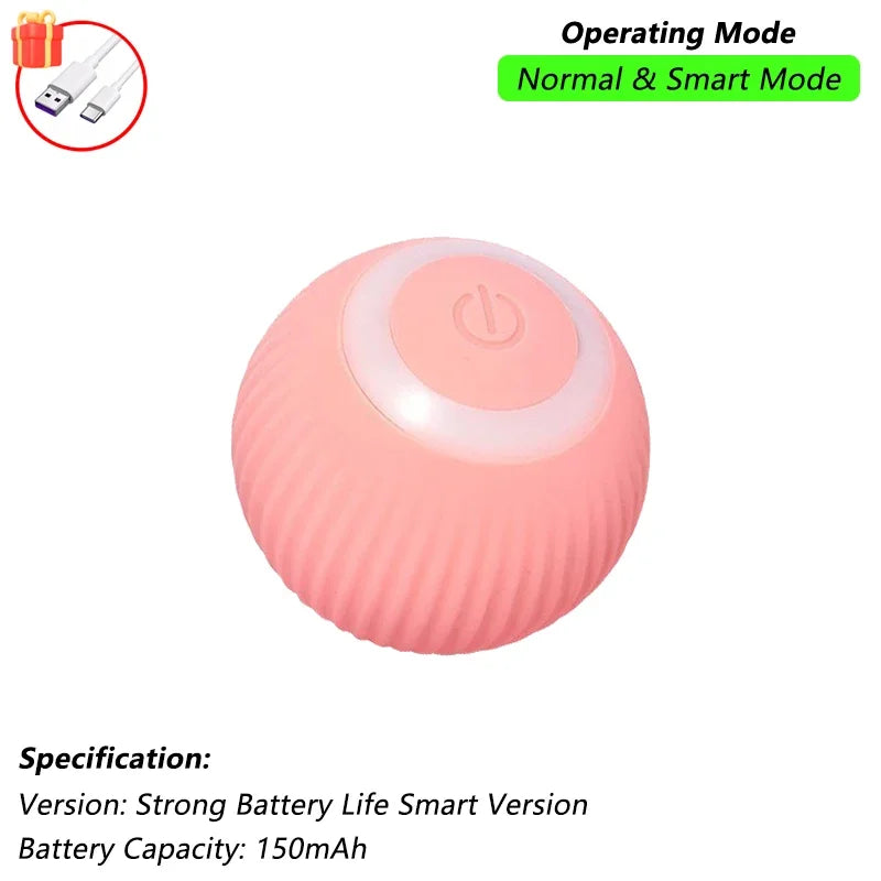 Cat Interactive Ball Toy Automatic Rolling Ball Faux Tail Rechargeable Smart Pet Electric Toy - PAW Bolt