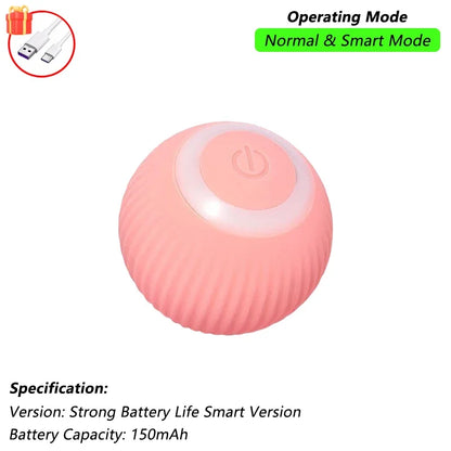 Cat Interactive Ball Toy Automatic Rolling Ball Faux Tail Rechargeable Smart Pet Electric Toy - PAW Bolt
