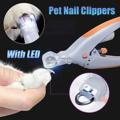 LED Light Pet Nail Clipper With Amplification Function Dog Cat Special Nail Trimmer Tool Pet Grooming Cleaning Supplies - PAW Bolt
