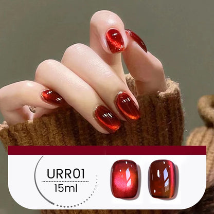 UR SUGAR 15ml Cat Magnetic Gel Nail Polish 30 Colors Semi Permanent Magnetic Gel UV/LED Soak Off Painting Vanrish Design - PAW Bolt