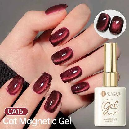 UR SUGAR 15ml Cat Magnetic Gel Nail Polish 30 Colors Semi Permanent Magnetic Gel UV/LED Soak Off Painting Vanrish Design - PAW Bolt