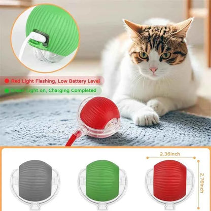 Interactive Automatic Cat Ball Toy – Rechargeable Rolling Mouse Toy for Cats & Dogs
