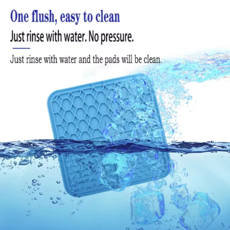 Pet Slow Feeder Lick Mat - Calming Silicone Bath & Snack Mat - PAW Bolt