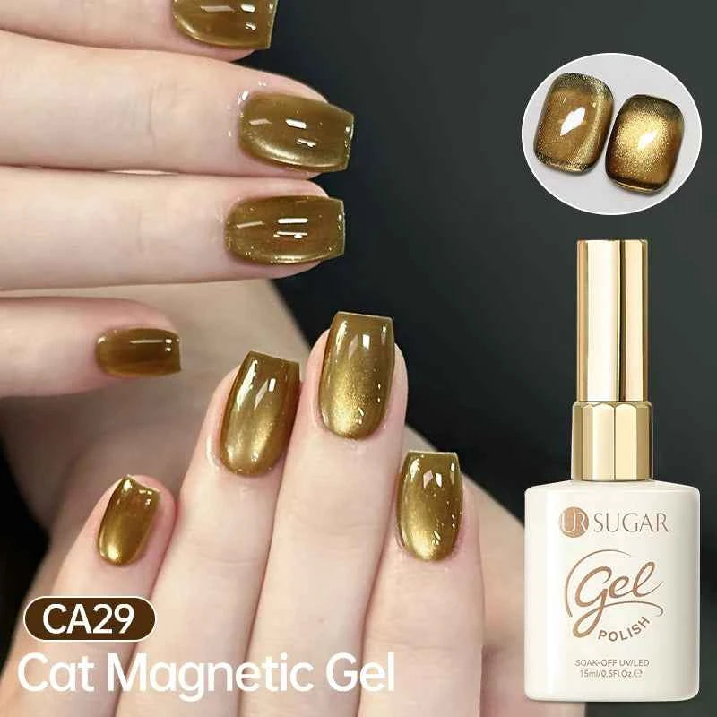 UR SUGAR 15ml Cat Magnetic Gel Nail Polish 30 Colors Semi Permanent Magnetic Gel UV/LED Soak Off Painting Vanrish Design - PAW Bolt