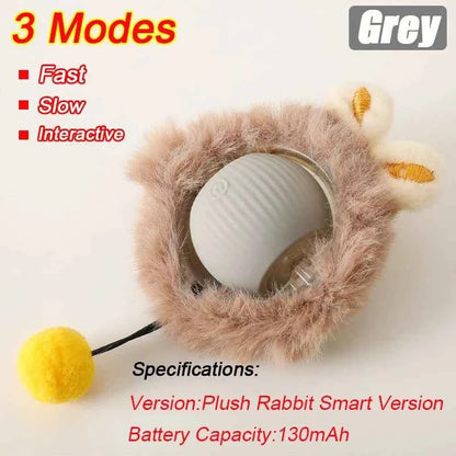 Interactive Automatic Cat Ball Toy – Rechargeable Rolling Mouse Toy for Cats & Dogs