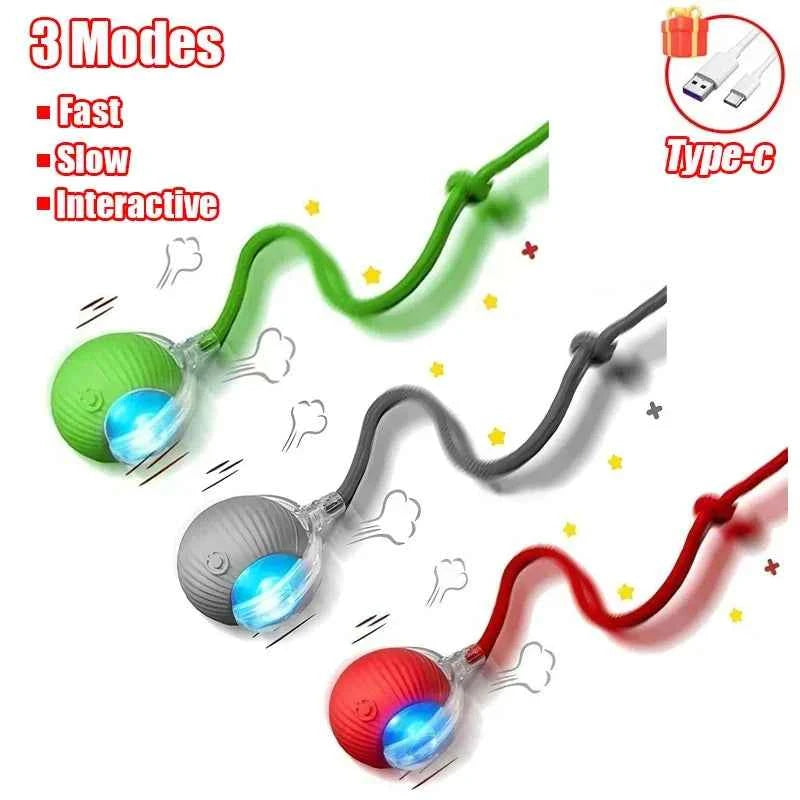Interactive Automatic Cat Ball Toy – Rechargeable Rolling Mouse Toy for Cats & Dogs