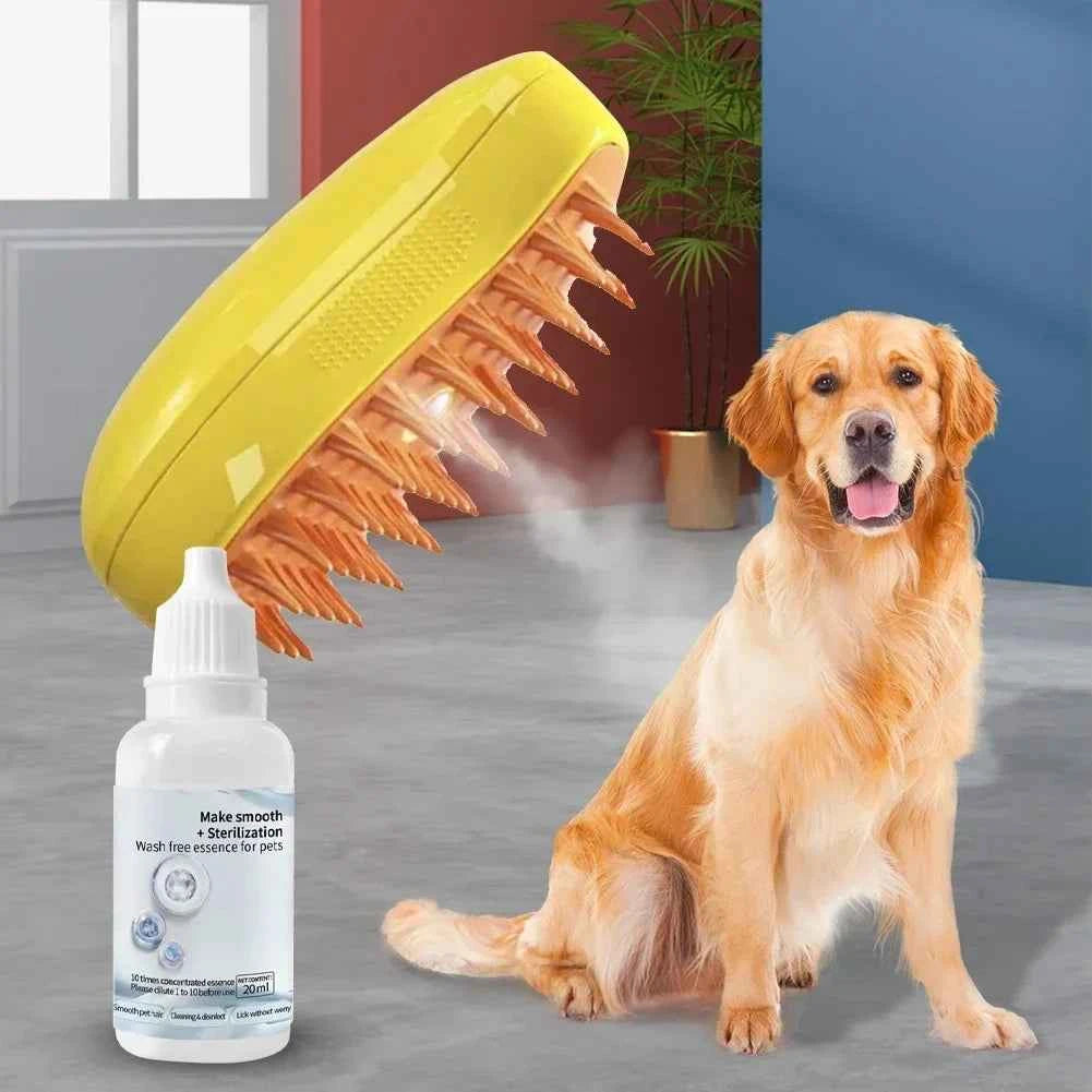 3-5pcs Cat Steam Brush Wash Free Essence Hair Serum Animal Grooming Essence Cat Dog Depilation for Cat Steamy Brush Pet Cleaning - PAW Bolt